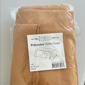 Simply Elegant Gold Polyester Table Cover